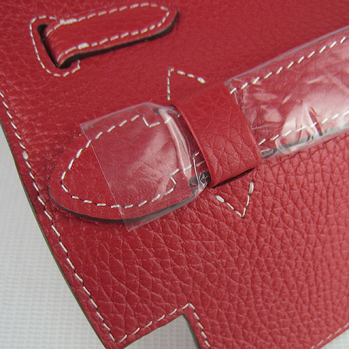 AAA Hermes Kelly 22 CM France Leather Handbag Red H008 On Sale